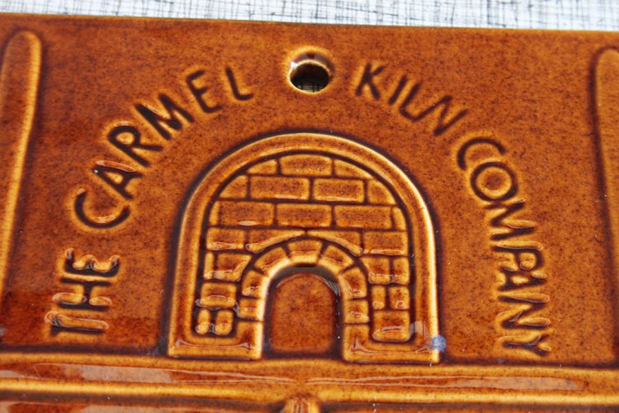 The Carmel Kiln Company Advertising Plaque Covered In Amber Glossy Glaze. [Photo 2]