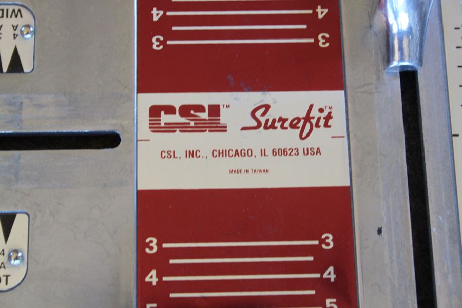 Pair Of Vintage Shoe Store Shoe Size Measuring Devices The Brannock Device And CSL Surefit [Photo 3]