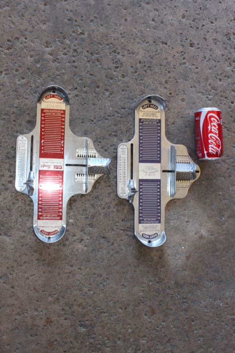 Pair Of Vintage Shoe Store Shoe Size Measuring Devices The Brannock Device And CSL Surefit [Photo 5]