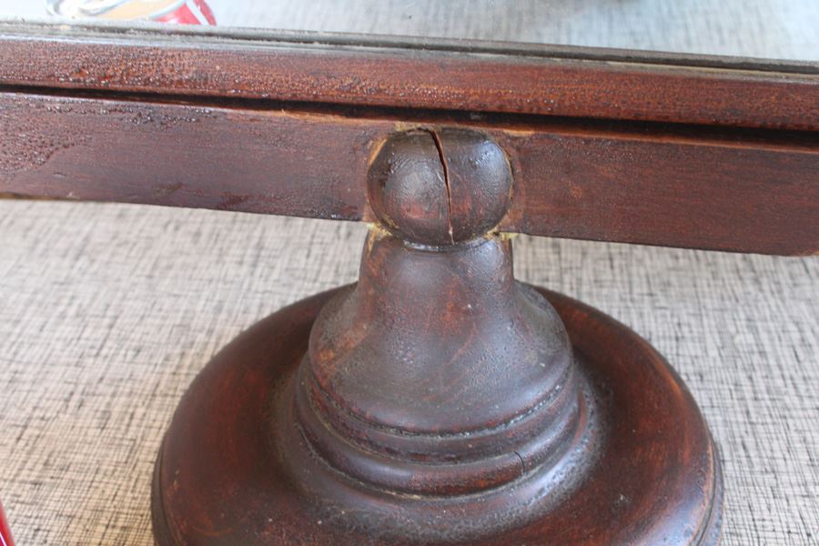 Vintage Wooden Mirror With Stand [Photo 3]