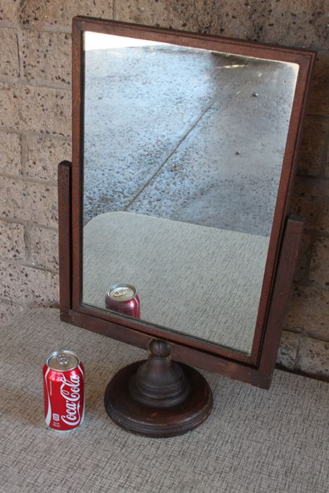 Vintage Wooden Mirror With Stand [Photo 1]