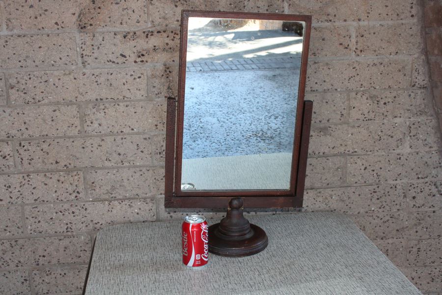 Vintage Wooden Mirror With Stand [Photo 5]