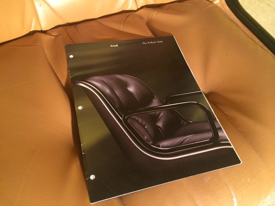 Knoll - Charles Pollock Desk Leather Chair with Arms [Photo 2]