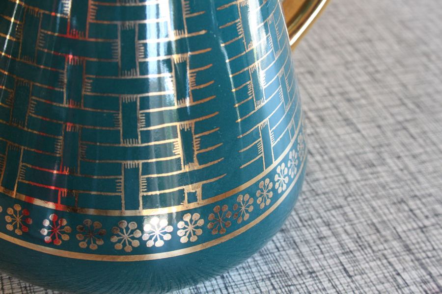 Pair Of Vintage Hand Painted Teapots Blue Pot Is HALL 6 Cup [Photo 7]