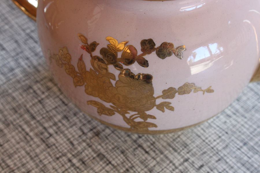 Pair Of Vintage Hand Painted Teapots Blue Pot Is HALL 6 Cup [Photo 8]