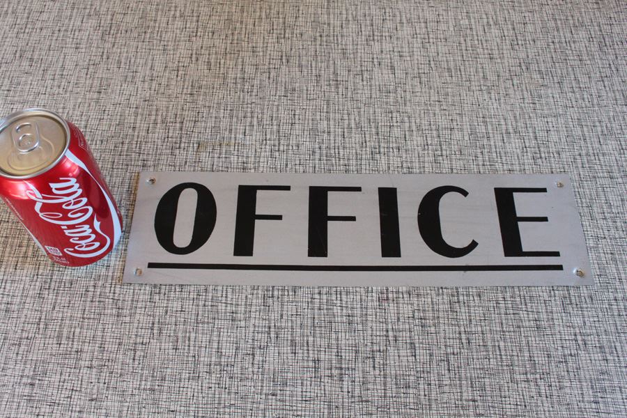 Vintage Metal Office Sign [Photo 1]