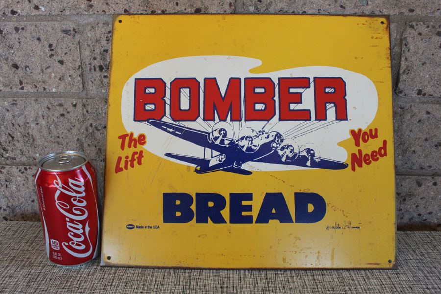 BOMBER BREAD Metal Advertising Sign The Lift You Need [Photo 1]