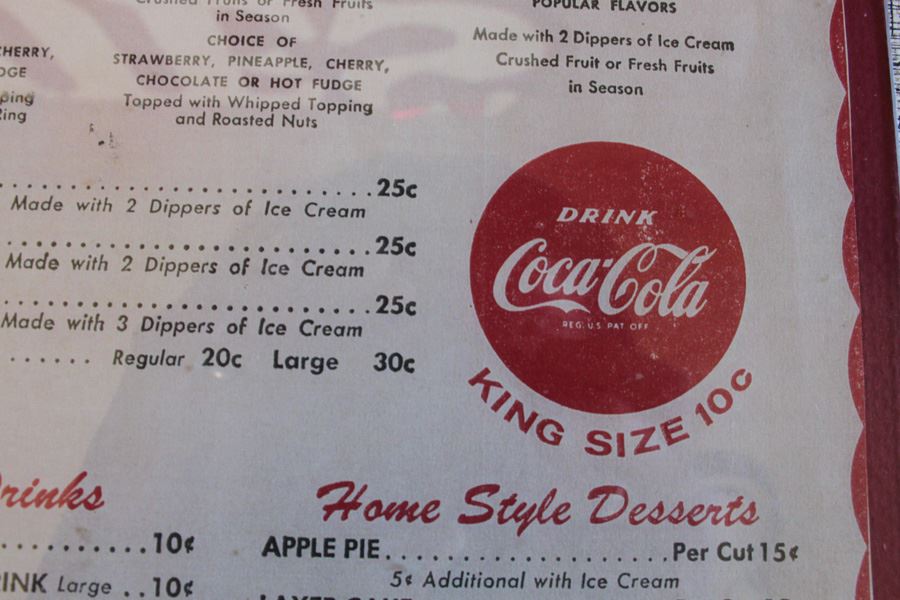 Vintage F.W. Woolworth Co. Framed Menu Coca-Cola [Photo 6]