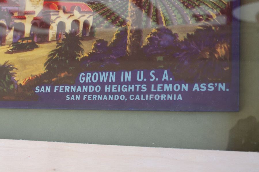 Pair Of Nicely Framed California Fruit Lemon Crate Labels Silver Moon And Evening Star [Photo 8]
