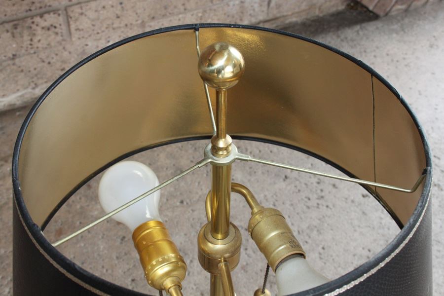 Pair Of Stunning Table Lamps With Marble Base And Brass Accents [Photo 6]