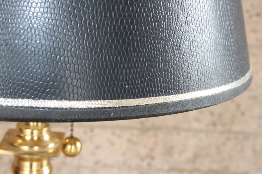 Pair Of Stunning Table Lamps With Marble Base And Brass Accents [Photo 7]