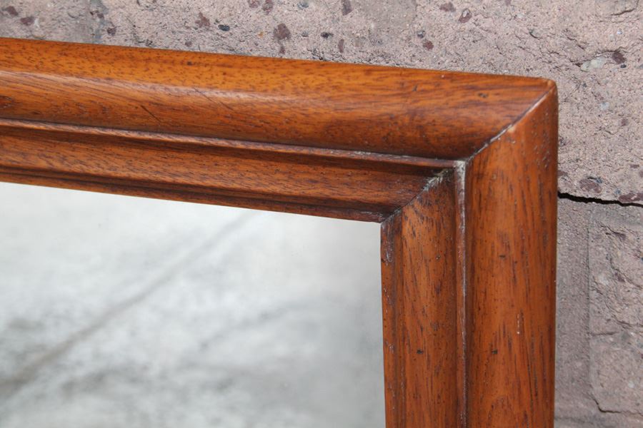 Vintage Mid-Century Solid Wood Mirror [Photo 2]