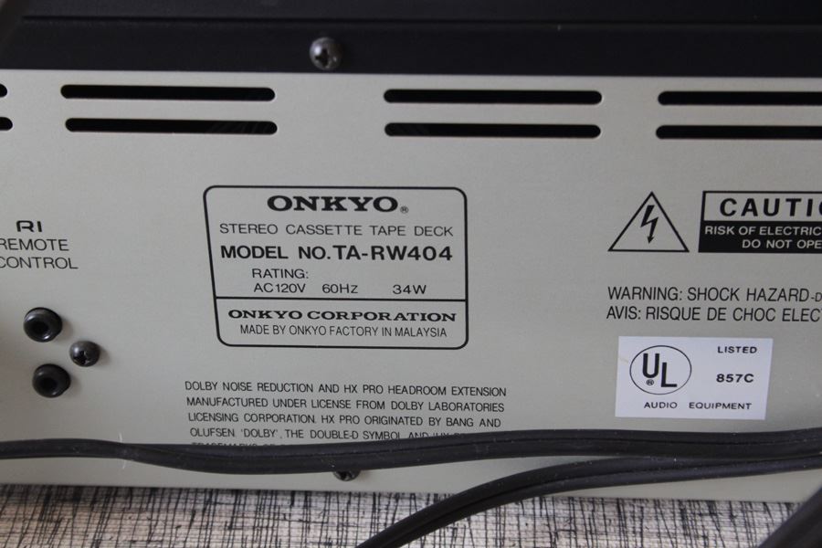 Stereo Equipment Onkyo Receiver Double Cassette Deck BOSE Speakers [Photo 16]