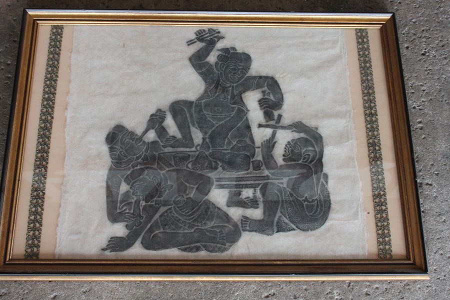 Nicely Framed Vintage Rubbing [Photo 1]