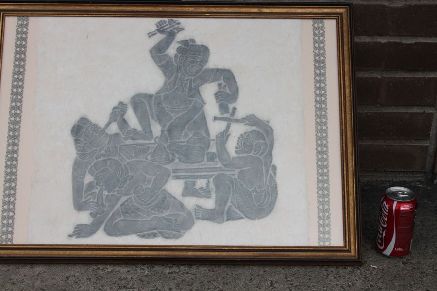 Nicely Framed Vintage Rubbing [Photo 5]