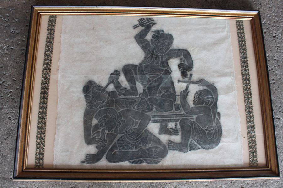 Nicely Framed Vintage Rubbing [Photo 4]