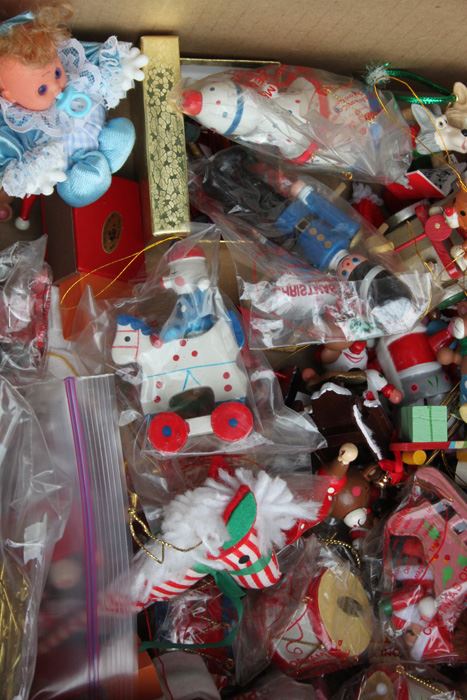 Box Full Of Mainly Wooden Christmas Ornaments [Photo 3]