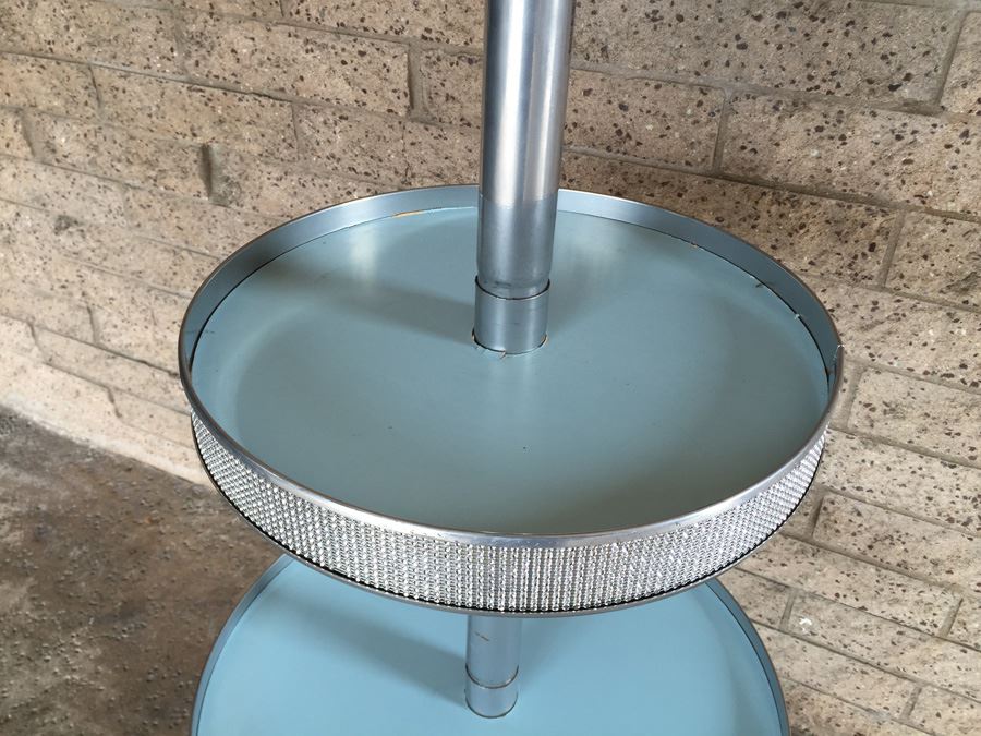 Store Display Fixture With Round Tiered Jeweled Shelves And Sign Mount On Top [Photo 8]