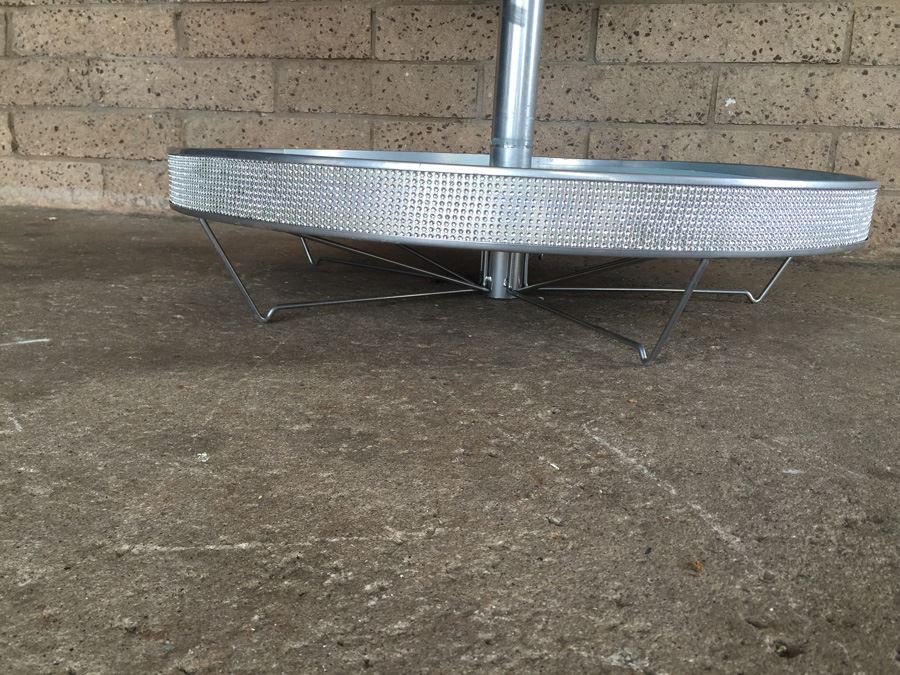 Store Display Fixture With Round Tiered Jeweled Shelves And Sign Mount On Top [Photo 12]