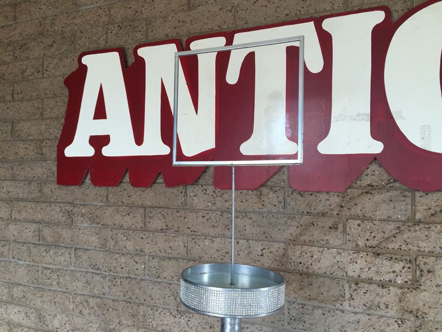 Store Display Fixture With Round Tiered Jeweled Shelves And Sign Mount On Top [Photo 5]