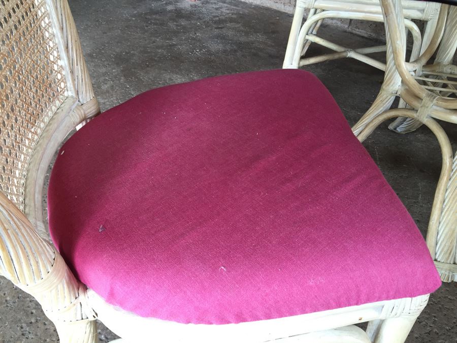 Glass Top Table With Four Cane Back Chairs [Photo 7]