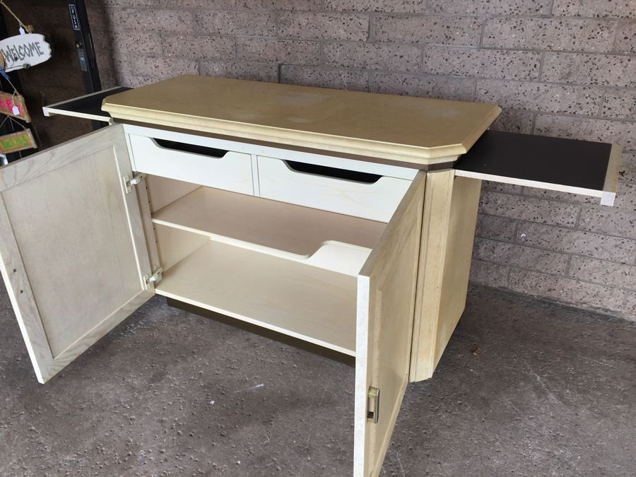 Henredon Buffet Server With Brass Accents Hollywood Regency [Photo 2]