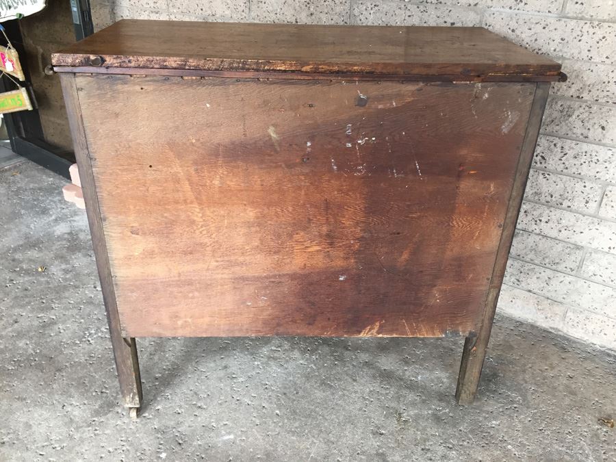 Vintage Wooden Dresser On Casters Shabby Chic [Photo 11]