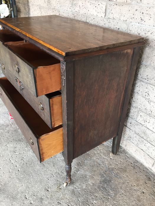 Vintage Wooden Dresser On Casters Shabby Chic [Photo 9]