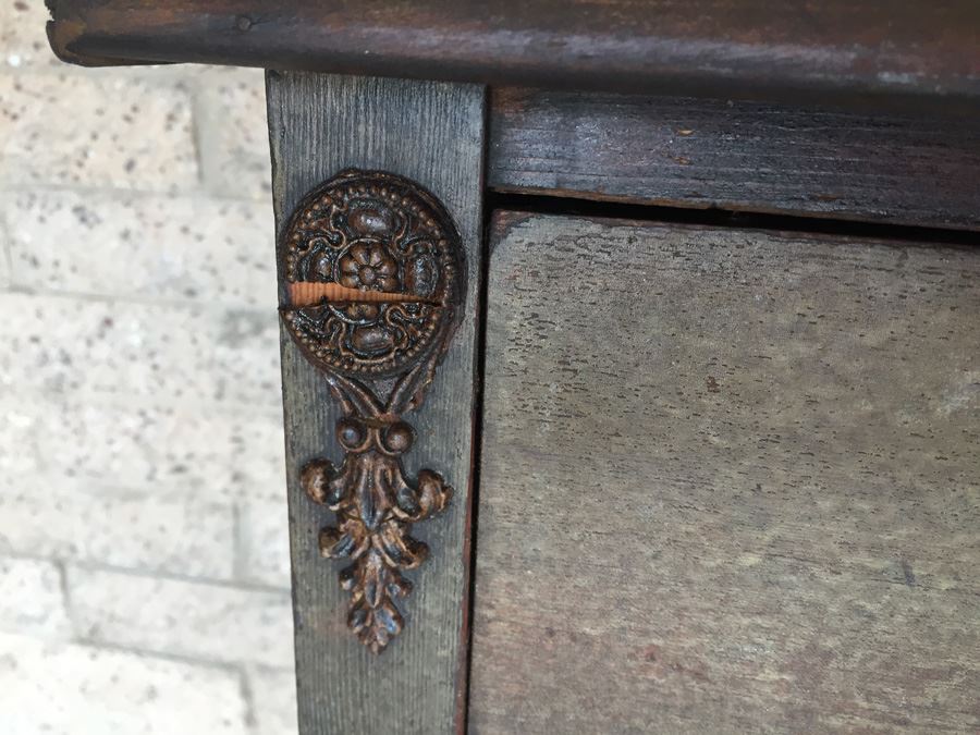 Vintage Wooden Dresser On Casters Shabby Chic [Photo 7]