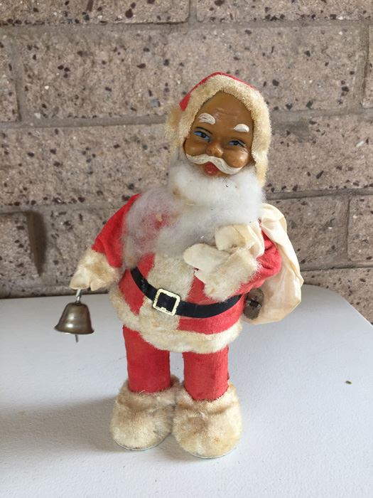 Vintage Wind-up Santa Claus Working Rings Bell Moves [Photo 1]