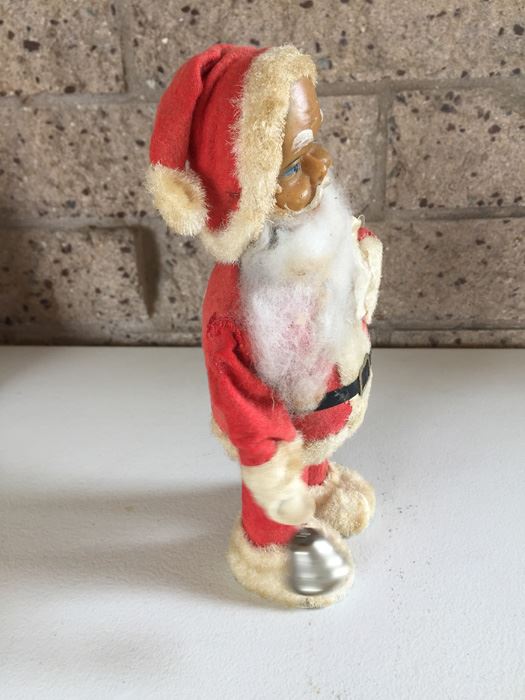 Vintage Wind-up Santa Claus Working Rings Bell Moves [Photo 6]