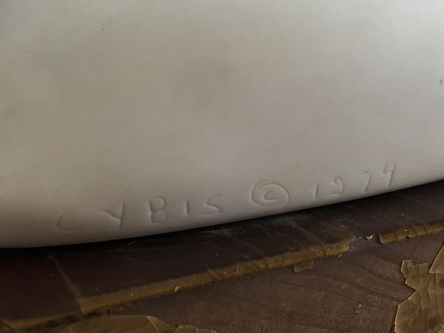 Cybis Porcelain Vintage 1974 Signed Bust Of Child's Head On Wood Block 9 1/2' Tall Estimate $100-$200 [Photo 11]