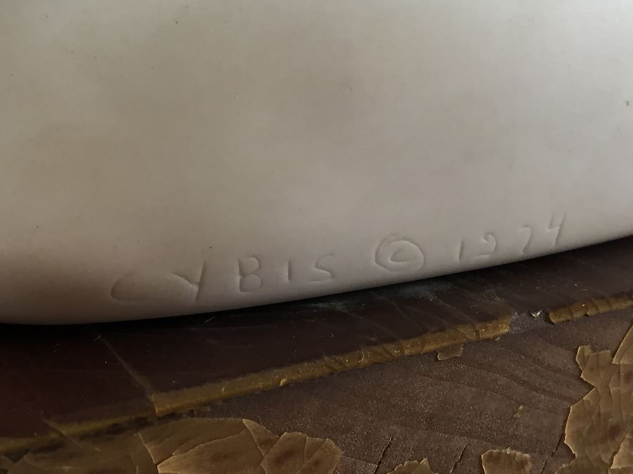 Cybis Porcelain Vintage 1974 Signed Bust Of Child's Head On Wood Block 9 1/2' Tall Estimate $100-$200 [Photo 10]