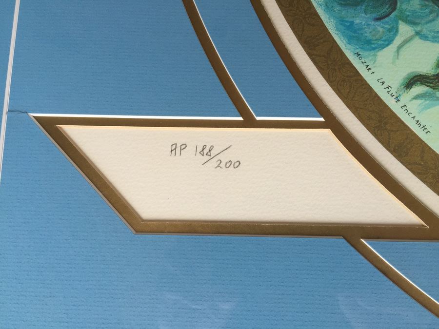 Marc Chagall Paris Opera Ceiling Museum Quality Framing Artist Proof 188/200 Facsimile Signed [Photo 5]