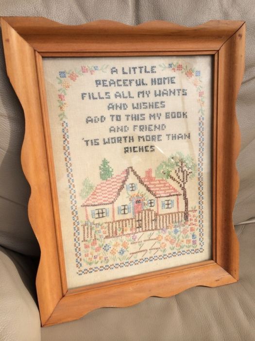 Old Framed Needlepoint Artwork