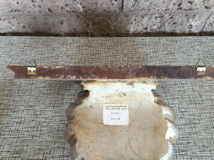 Italian Shell Wall Shelf / Clock Shelf Very Detailed Shell Motif And Shaped Top [Photo 7]