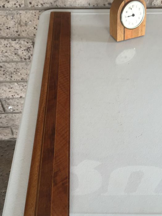 French Desk Set With Desk Protector, Clock And Pen Holder [Photo 4]