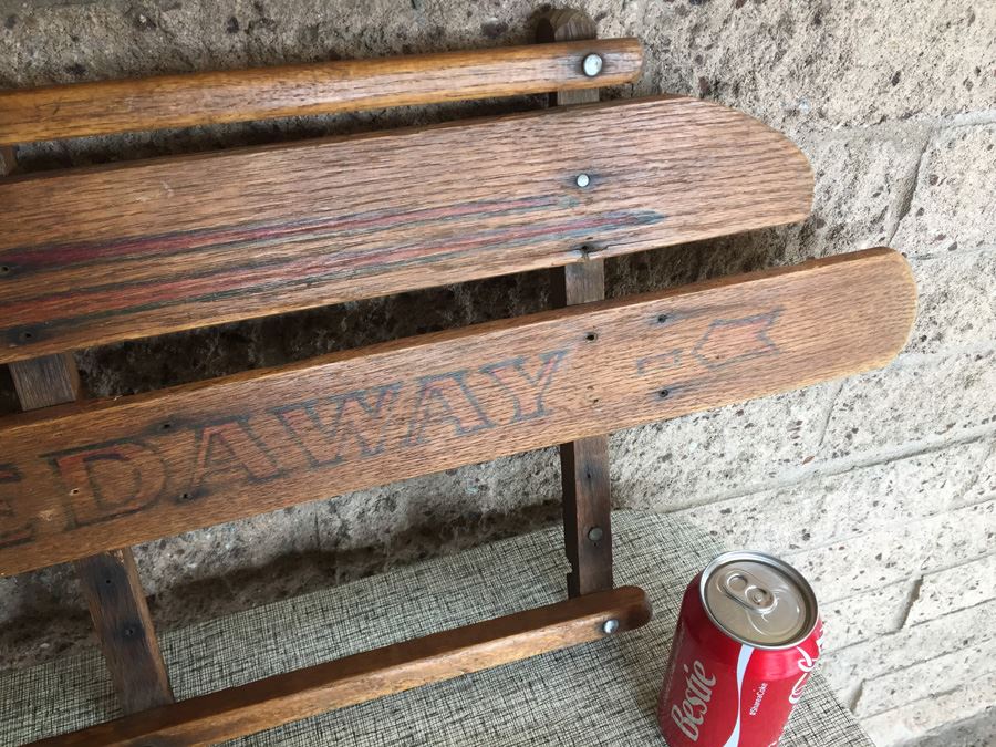 Vintage Speedaway Wooden Sled Reading To Hang On Wall [Photo 7]