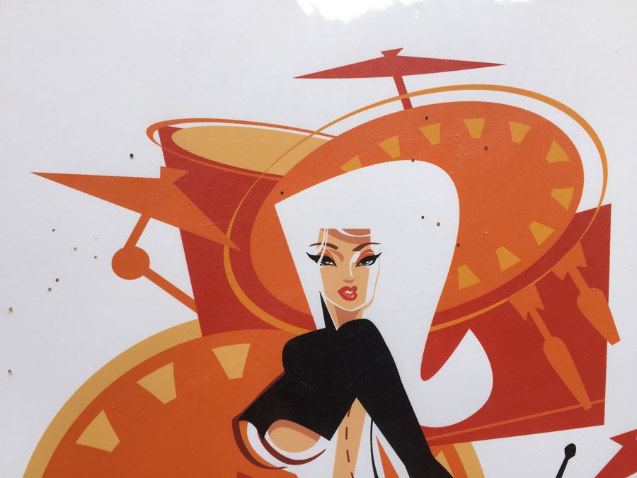 (4) Hand Signed Prints By Senti Mod Music Pin Up Girl Motif [Photo 15]