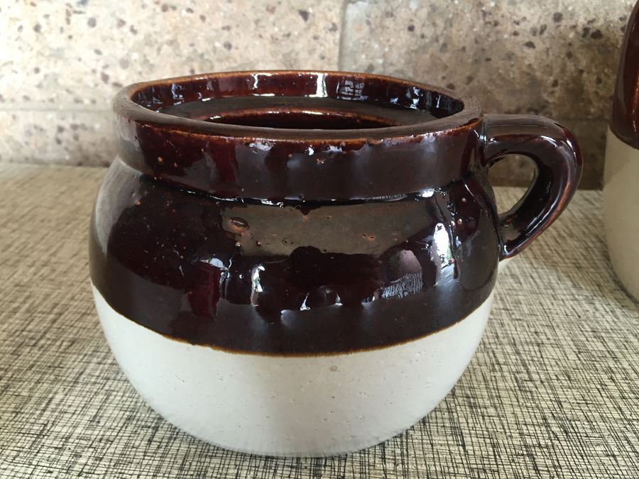 Vintage Crock Pot Stoneware Lot [Photo 9]
