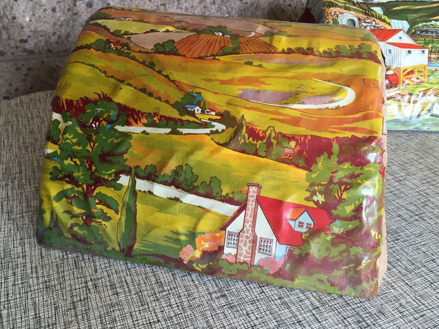 Pair Of Vintage MARX Toys Train Metal Litho Bridges [Photo 2]