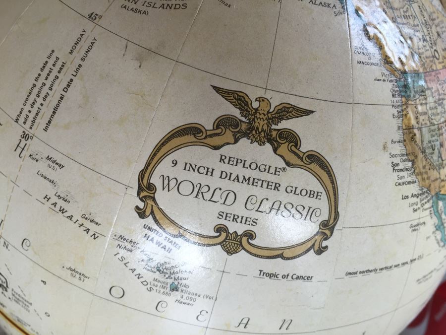 Vintage 9 Inch Diameter Globe Replogle World Classic Series [Photo 3]