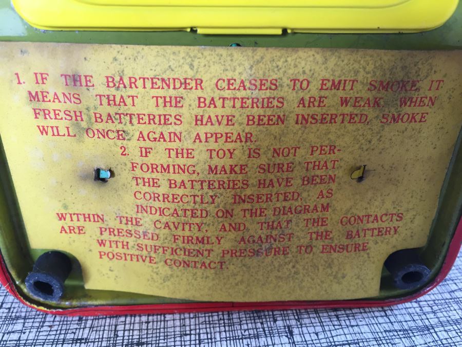 Vintage Mid Century Mechanical Battery Operated Bartender Japan Not Working [Photo 16]