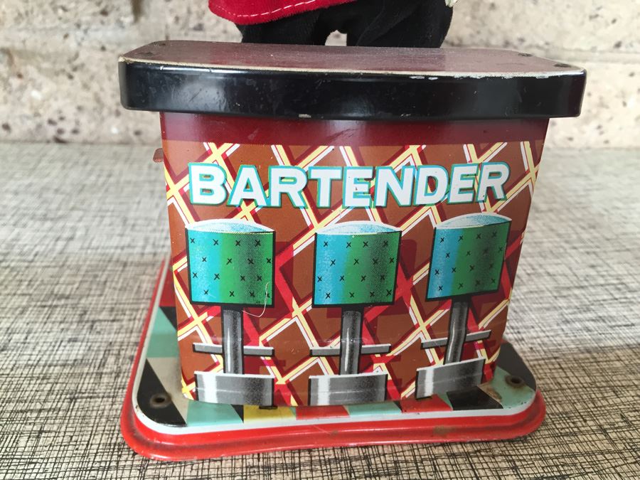 Vintage Mid Century Mechanical Battery Operated Bartender Japan Not Working [Photo 5]