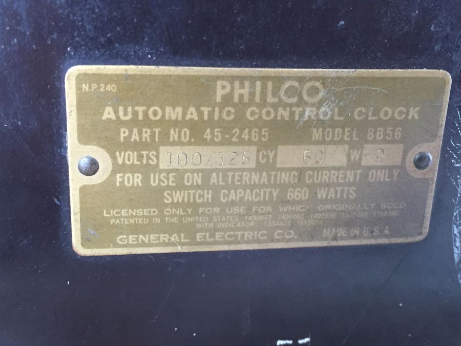 Vintage Philco Clock [Photo 10]