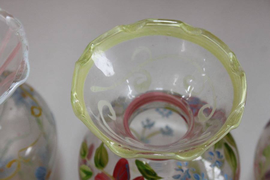 (4) Hand Painted Vases [Photo 3]