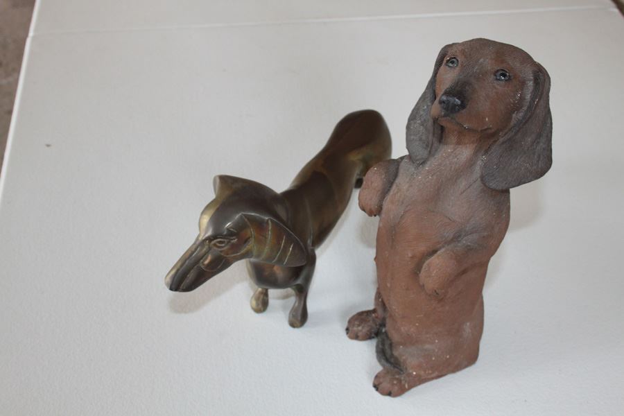 Dachsund Figurines Brass And Sand Cast [Photo 5]
