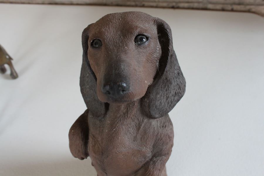 Dachsund Figurines Brass And Sand Cast [Photo 3]