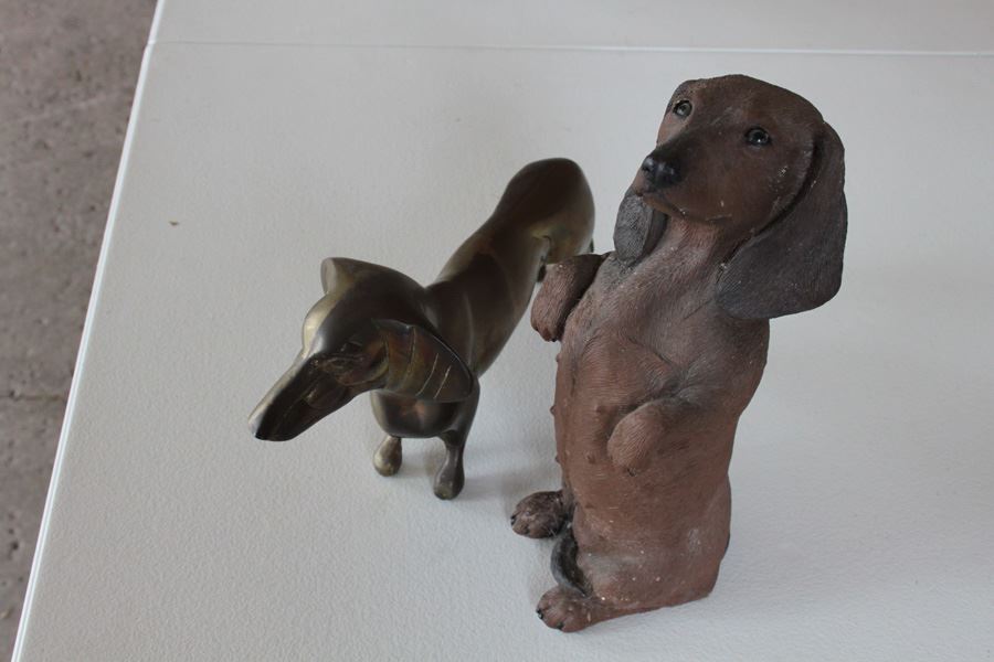 Dachsund Figurines Brass And Sand Cast [Photo 4]