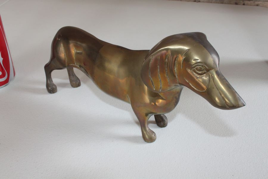 Dachsund Figurines Brass And Sand Cast [Photo 2]